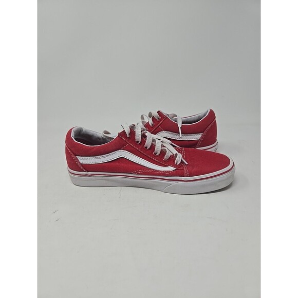 VANS Old School Red White Shoes - Size 5.5 Men (7 Women) - Picture 5 of 6